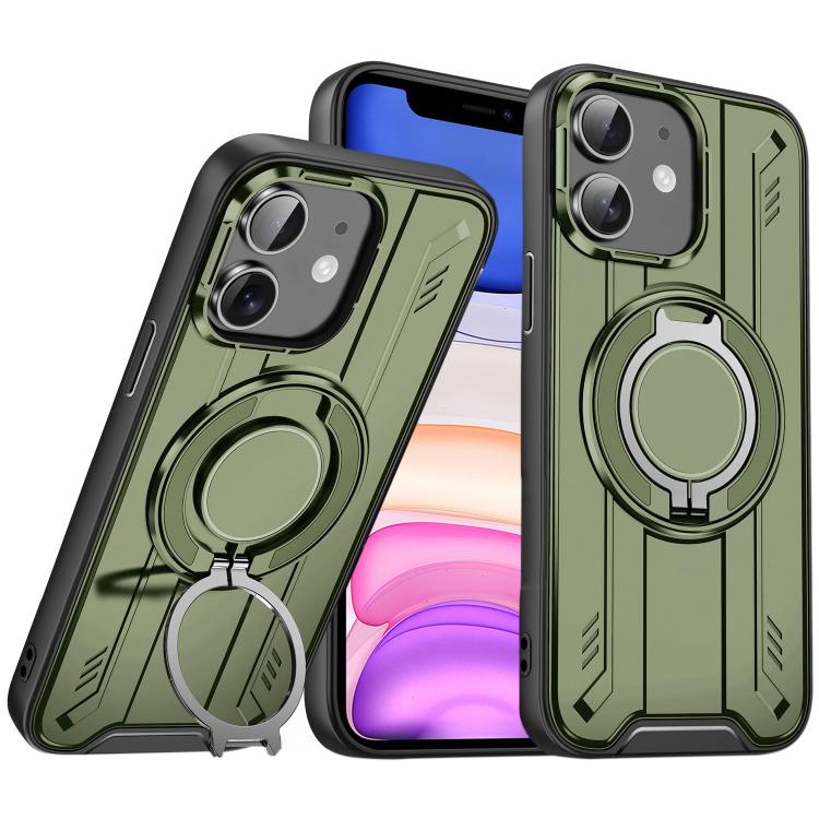 For iPhone 11 Rotating Ring Holder Magnetic MagSafe Phone Case