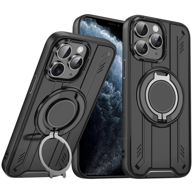 For iPhone 11 Pro Max Rotating Ring Holder Magnetic MagSafe Phone Case