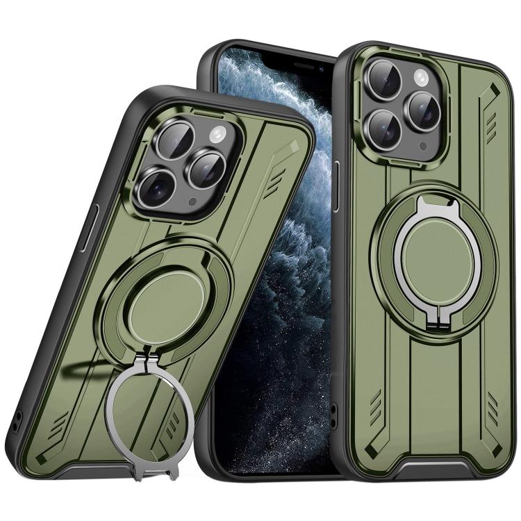 For iPhone 11 Pro Max Rotating Ring Holder Magnetic MagSafe Phone Case