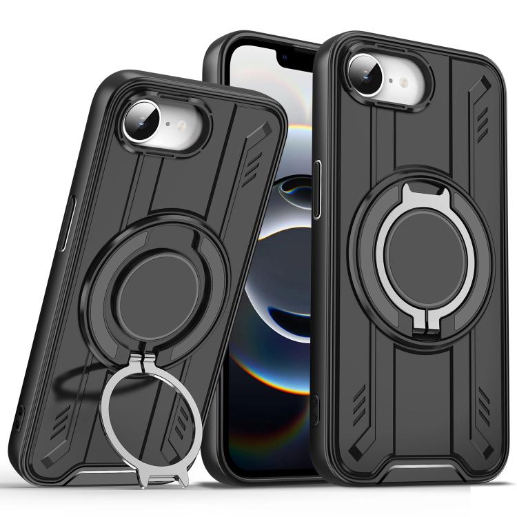 For iPhone 17e / 16e Rotating Ring Holder Magnetic MagSafe Phone Case