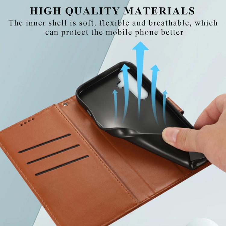 For Samsung Galaxy S25 FE 5G PU Genuine Leather Texture Embossed Line Phone Case