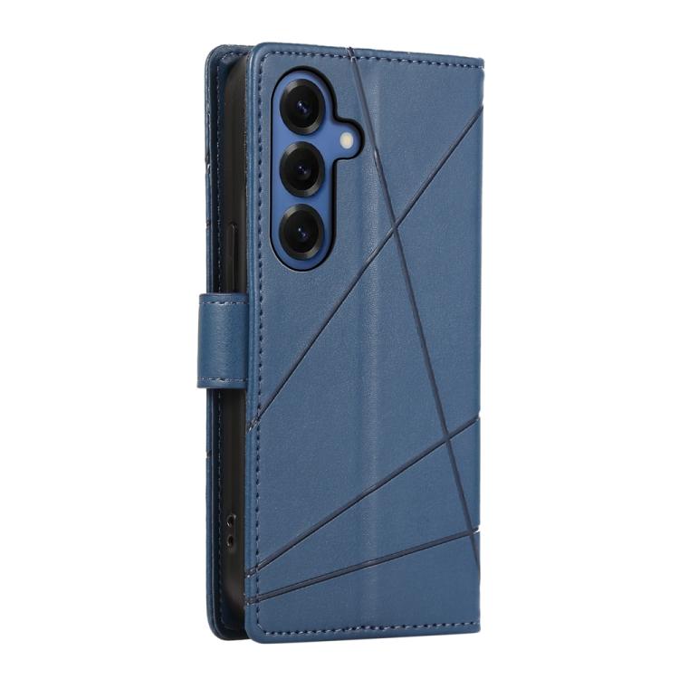 For Samsung Galaxy S26 5G PU Genuine Leather Texture Embossed Line Phone Case