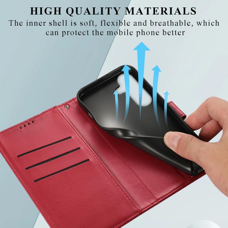 For Samsung Galaxy S26 5G PU Genuine Leather Texture Embossed Line Phone Case