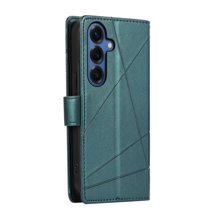 For Samsung Galaxy S26 5G PU Genuine Leather Texture Embossed Line Phone Case