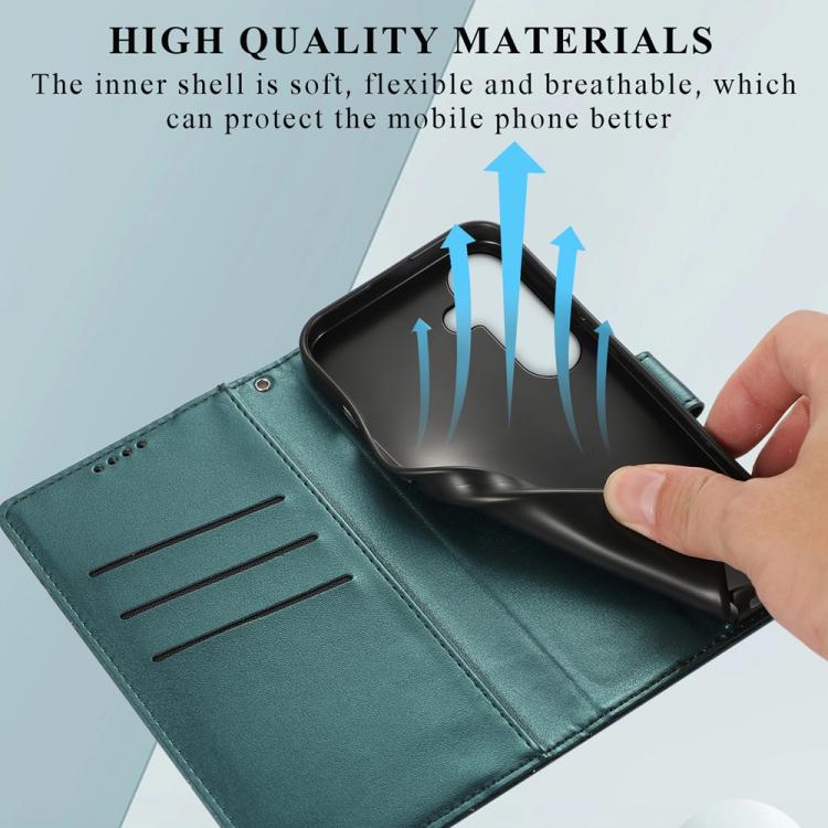 For Samsung Galaxy S26 5G PU Genuine Leather Texture Embossed Line Phone Case