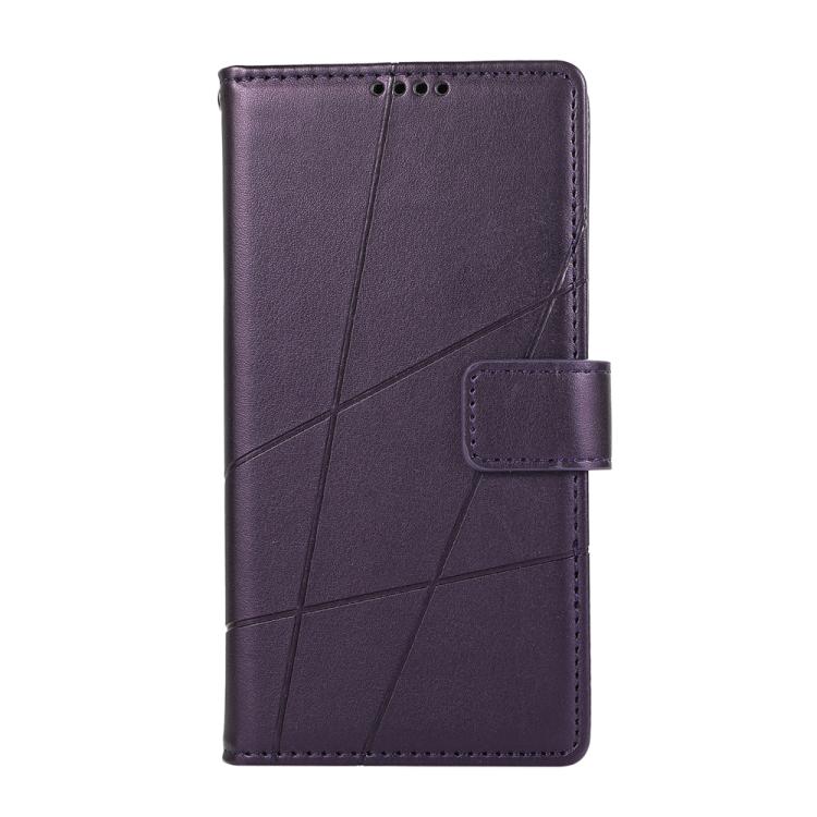 For Samsung Galaxy S26 5G PU Genuine Leather Texture Embossed Line Phone Case