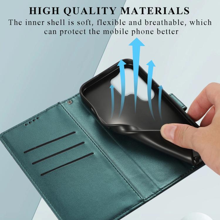 For Samsung Galaxy S26 Ultra 5G PU Genuine Leather Texture Embossed Line Phone Case