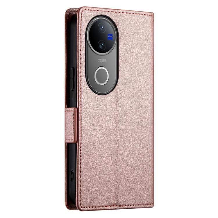 For vivo V50 Side Buckle Magnetic Frosted Leather Phone Case