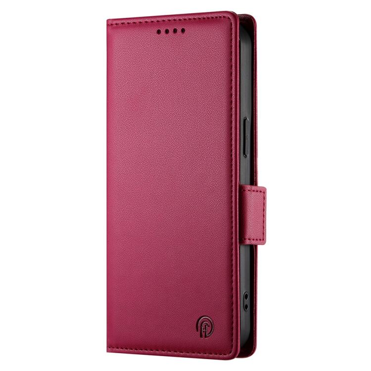 For vivo V50 Side Buckle Magnetic Frosted Leather Phone Case