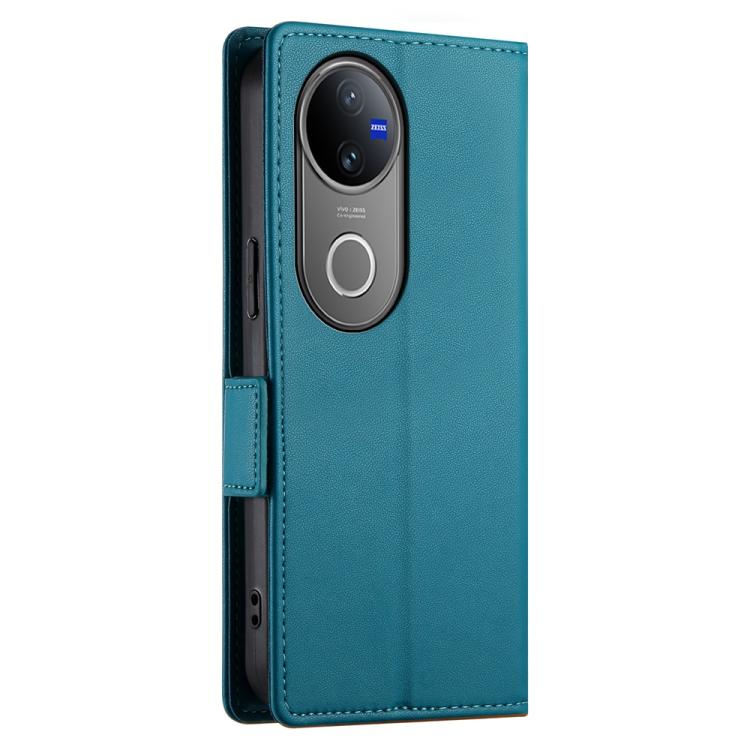 For vivo V50 Side Buckle Magnetic Frosted Leather Phone Case