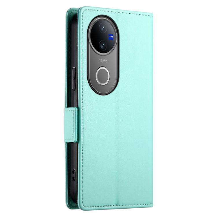For vivo V50 Side Buckle Magnetic Frosted Leather Phone Case