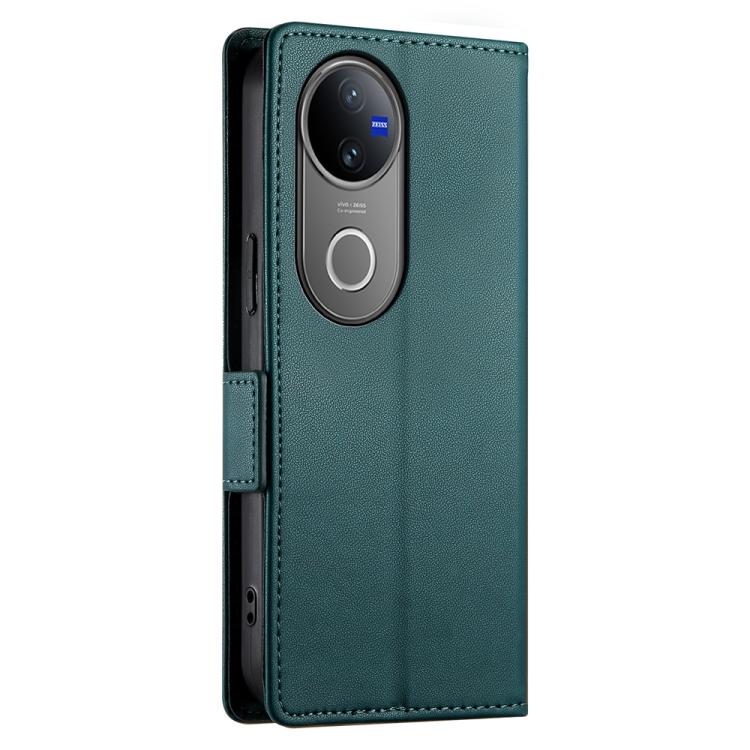 For vivo V50 Side Buckle Magnetic Frosted Leather Phone Case
