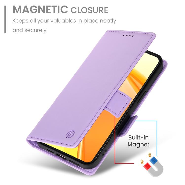 For vivo V50 Side Buckle Magnetic Frosted Leather Phone Case