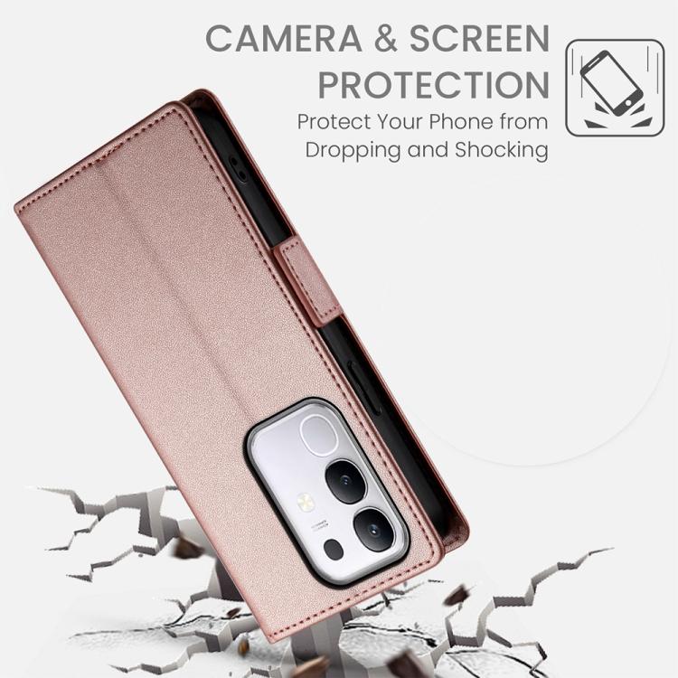 For vivo Y29s 5G / Y04 4G Side Buckle Magnetic Frosted Leather Phone Case