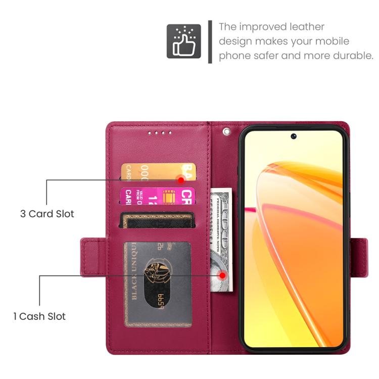 For vivo Y29s 5G / Y04 4G Side Buckle Magnetic Frosted Leather Phone Case