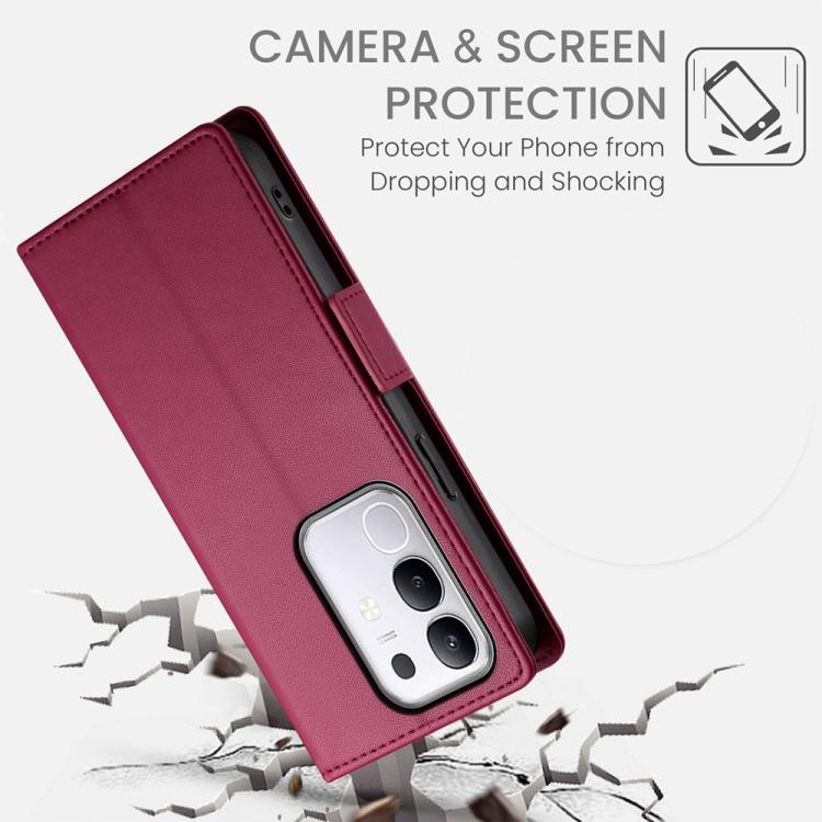 For vivo Y29s 5G / Y04 4G Side Buckle Magnetic Frosted Leather Phone Case