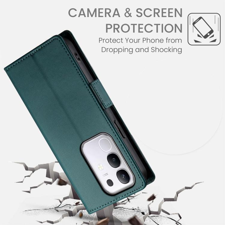 For vivo Y29s 5G / Y04 4G Side Buckle Magnetic Frosted Leather Phone Case