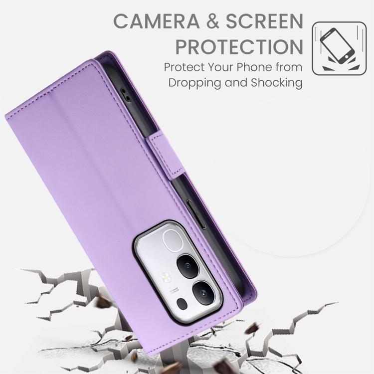 For vivo Y29s 5G / Y04 4G Side Buckle Magnetic Frosted Leather Phone Case