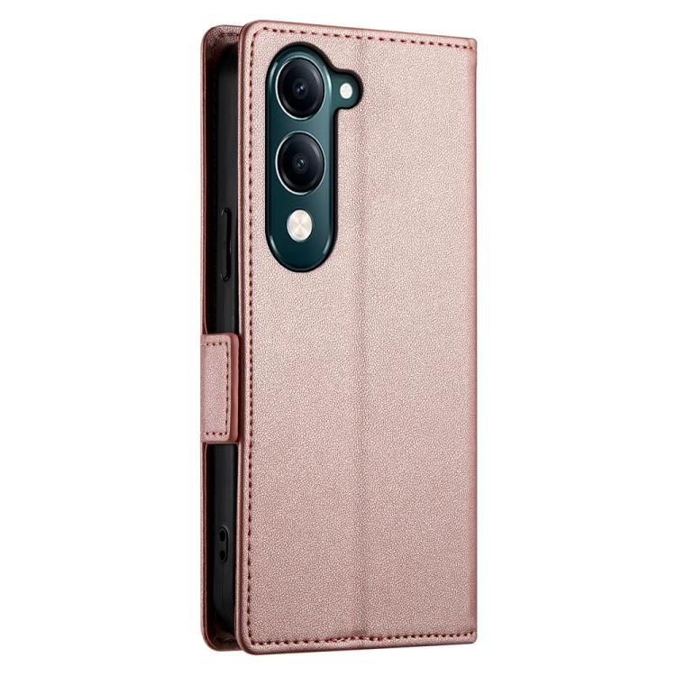 For vivo Y29 4G Side Buckle Magnetic Frosted Leather Phone Case