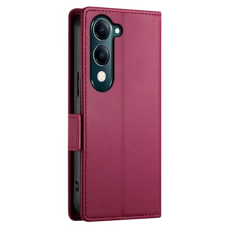 For vivo Y29 4G Side Buckle Magnetic Frosted Leather Phone Case