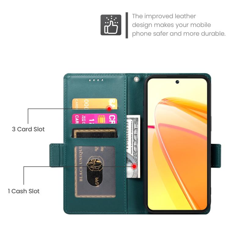 For vivo Y29 4G Side Buckle Magnetic Frosted Leather Phone Case