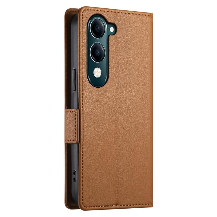 For vivo Y29 4G Side Buckle Magnetic Frosted Leather Phone Case