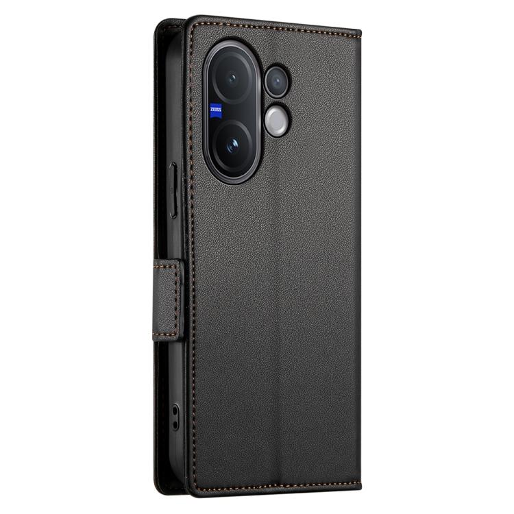 For vivo V60 5G Side Buckle Magnetic Frosted Leather Phone Case
