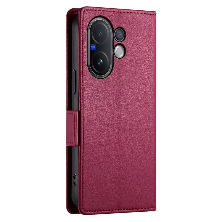 For vivo V60 5G Side Buckle Magnetic Frosted Leather Phone Case