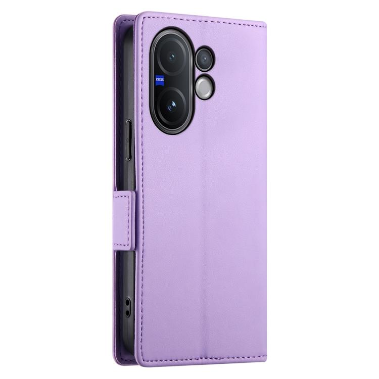 For vivo V60 5G Side Buckle Magnetic Frosted Leather Phone Case