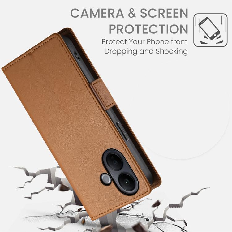 For vivo V60 Lite 5G Side Buckle Magnetic Frosted Leather Phone Case