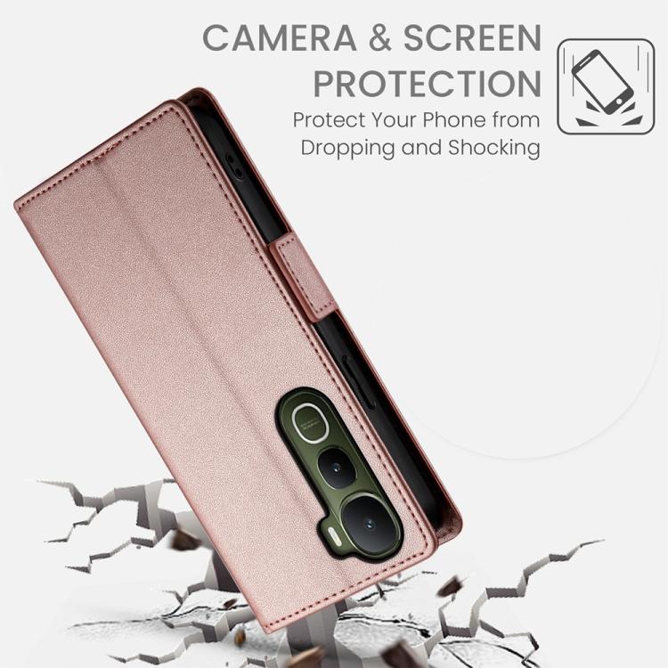 For vivo Y400 5G Side Buckle Magnetic Frosted Leather Phone Case