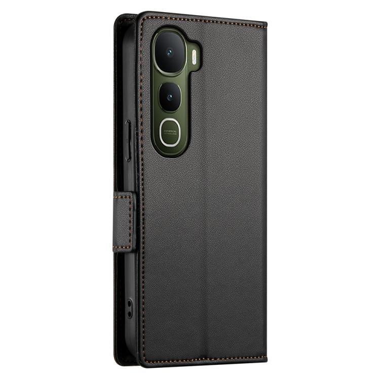 For vivo Y400 5G Side Buckle Magnetic Frosted Leather Phone Case