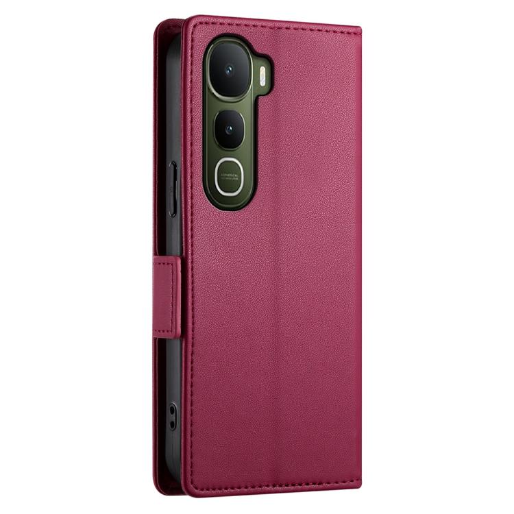 For vivo Y400 5G Side Buckle Magnetic Frosted Leather Phone Case