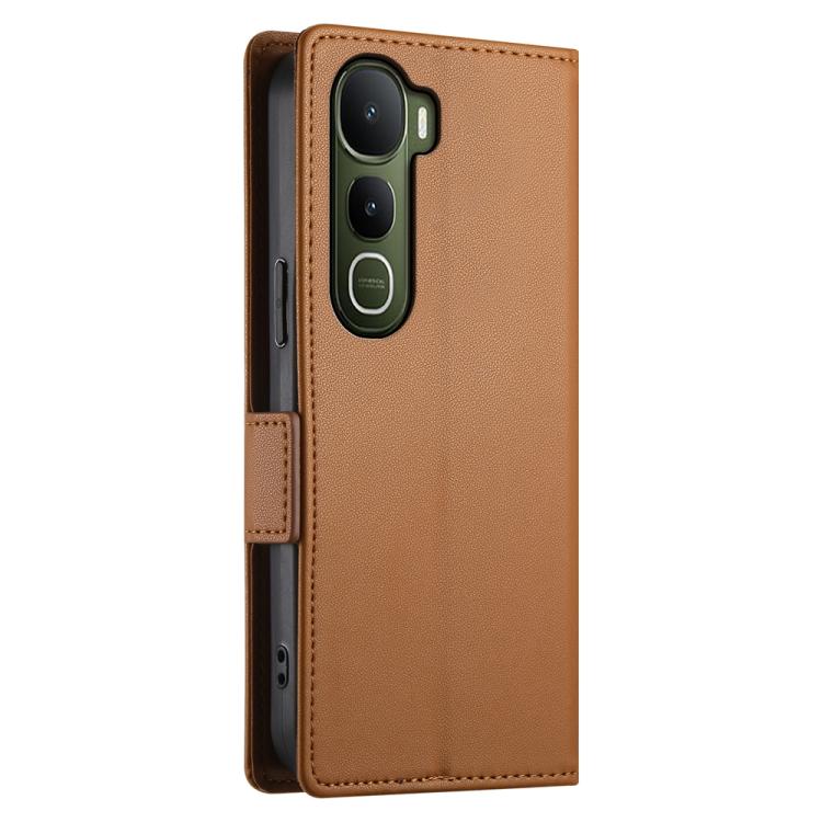 For vivo Y400 5G Side Buckle Magnetic Frosted Leather Phone Case