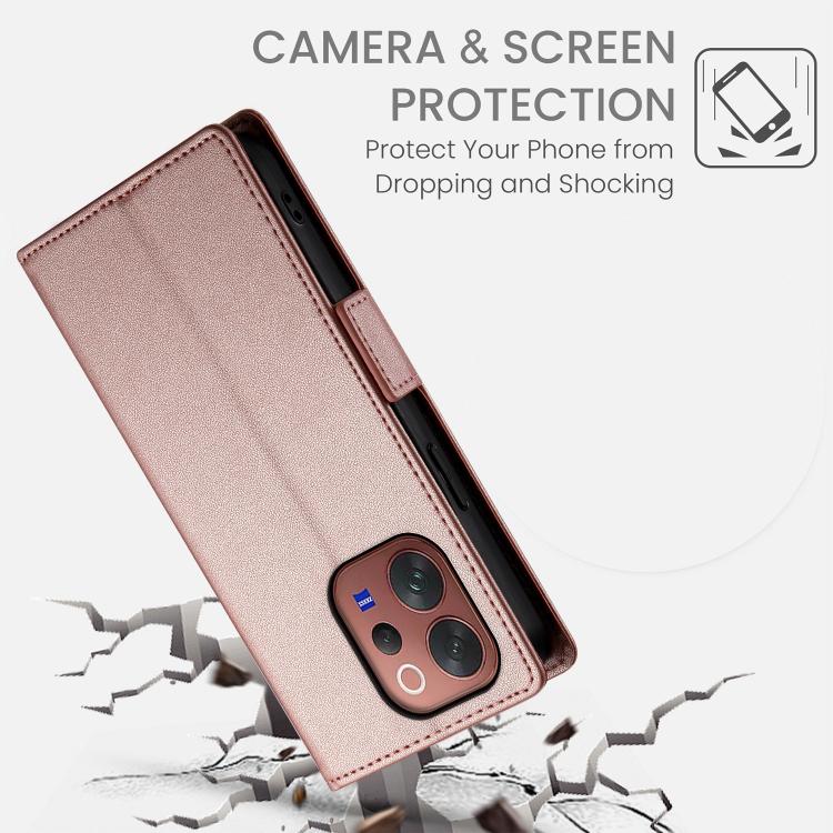 For vivo V70 5G / S50 5G Side Buckle Magnetic Frosted Leather Phone Case