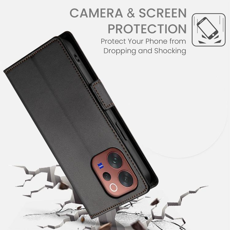 For vivo V70 5G / S50 5G Side Buckle Magnetic Frosted Leather Phone Case