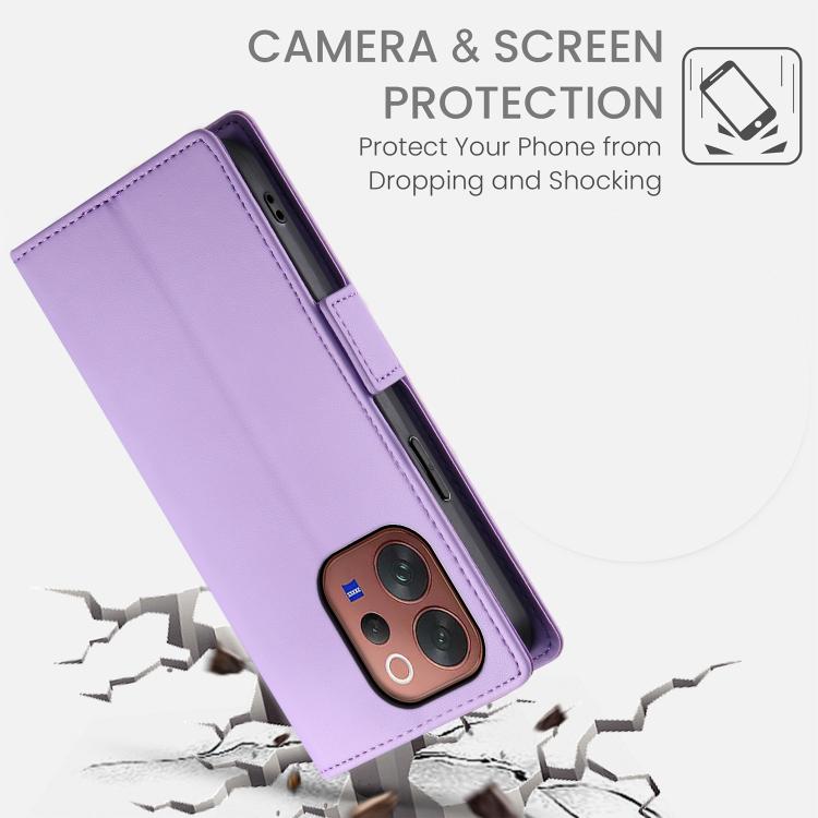For vivo V70 5G / S50 5G Side Buckle Magnetic Frosted Leather Phone Case