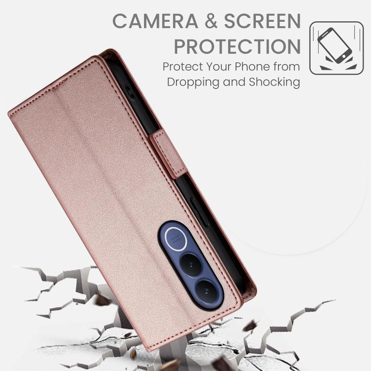 For vivo V70 FE 5G Side Buckle Magnetic Frosted Leather Phone Case