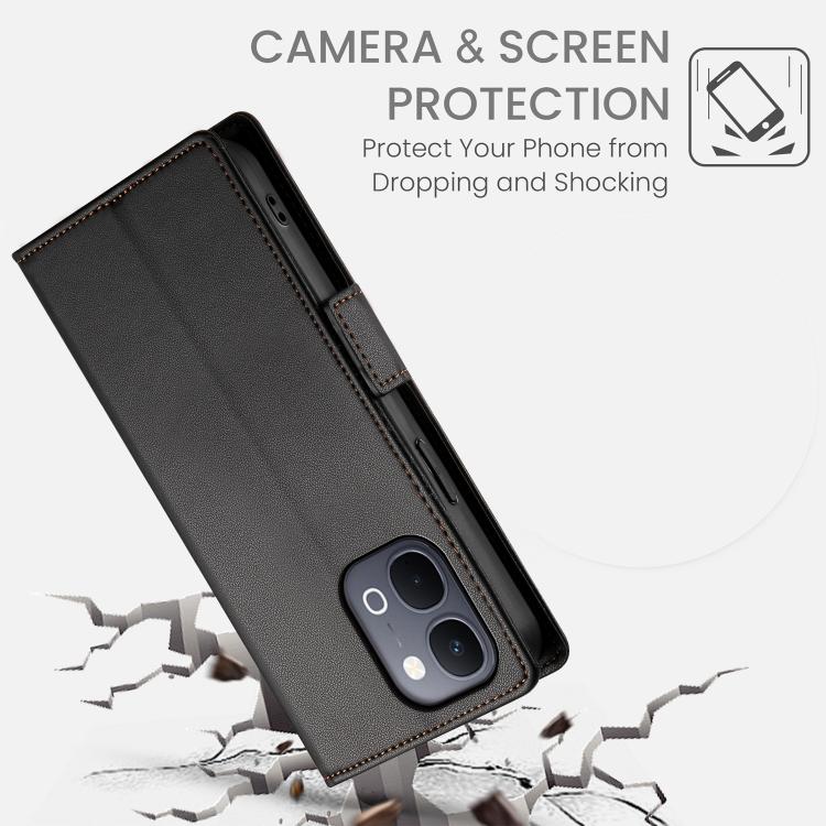 For vivo Y31d 4G Side Buckle Magnetic Frosted Leather Phone Case