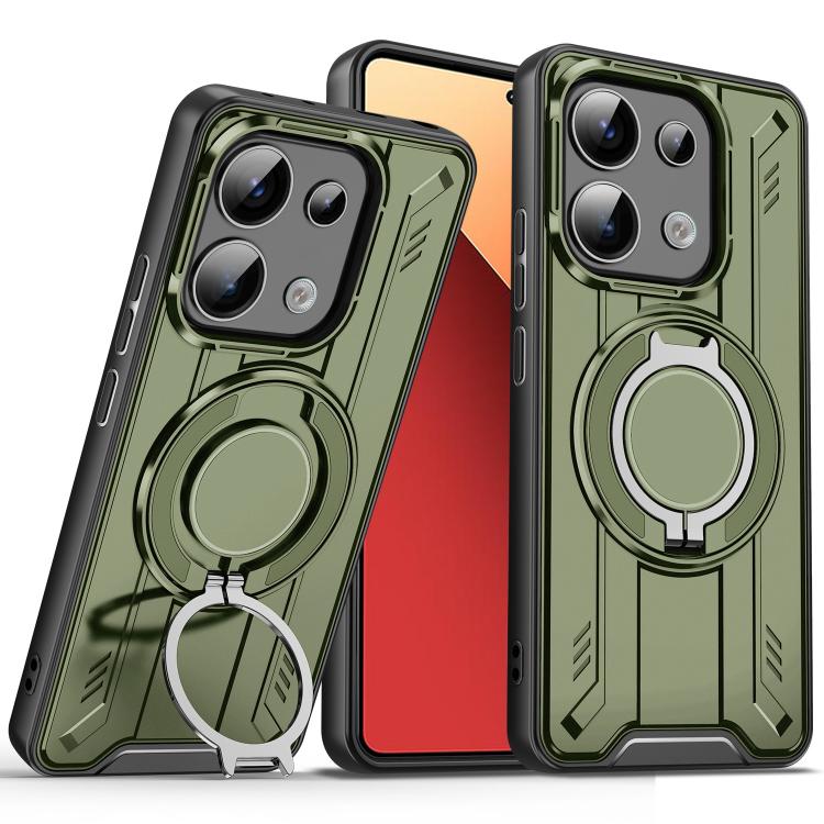 For Redmi Note 13 Pro 4G Rotating Ring Holder Magnetic MagSafe Phone Case