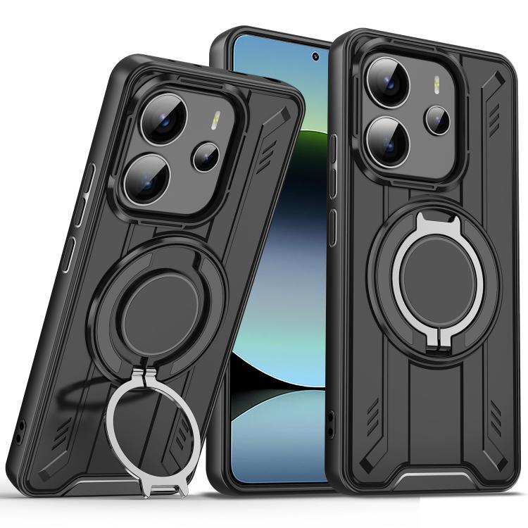 For Redmi Note 14 5G Rotating Ring Holder Magnetic MagSafe Phone Case
