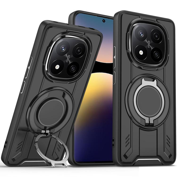 For Redmi Note 14 Pro 4G Rotating Ring Holder Magnetic MagSafe Phone Case