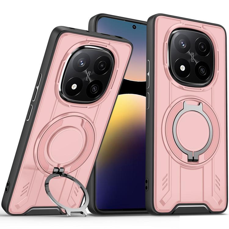 For Redmi Note 14 Pro 4G Rotating Ring Holder Magnetic MagSafe Phone Case