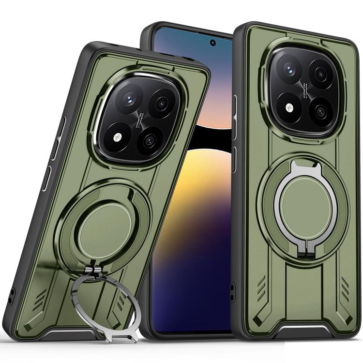 For Redmi Note 14 Pro 4G Rotating Ring Holder Magnetic MagSafe Phone Case