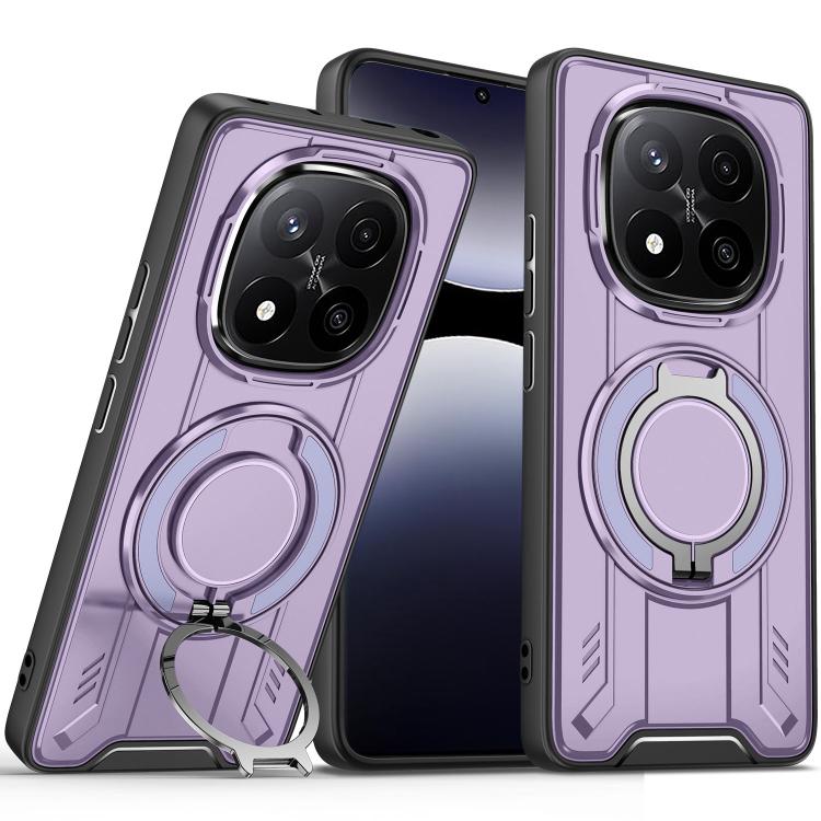 For Redmi Note 14 Pro 5G Rotating Ring Holder Magnetic MagSafe Phone Case