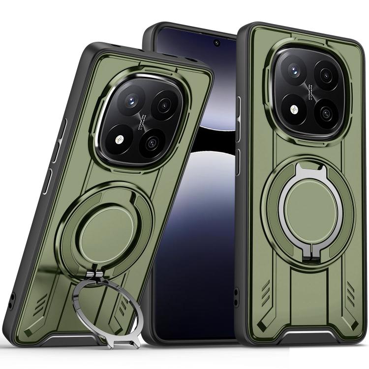 For Redmi Note 14 Pro 5G Rotating Ring Holder Magnetic MagSafe Phone Case