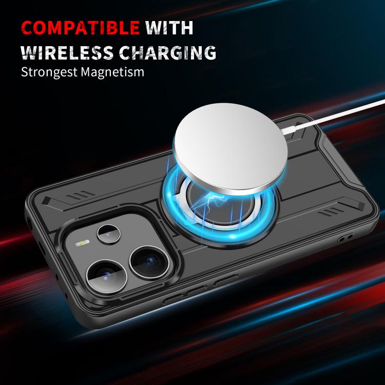 For Redmi Note 13 4G Rotating Ring Holder Magnetic MagSafe Phone Case