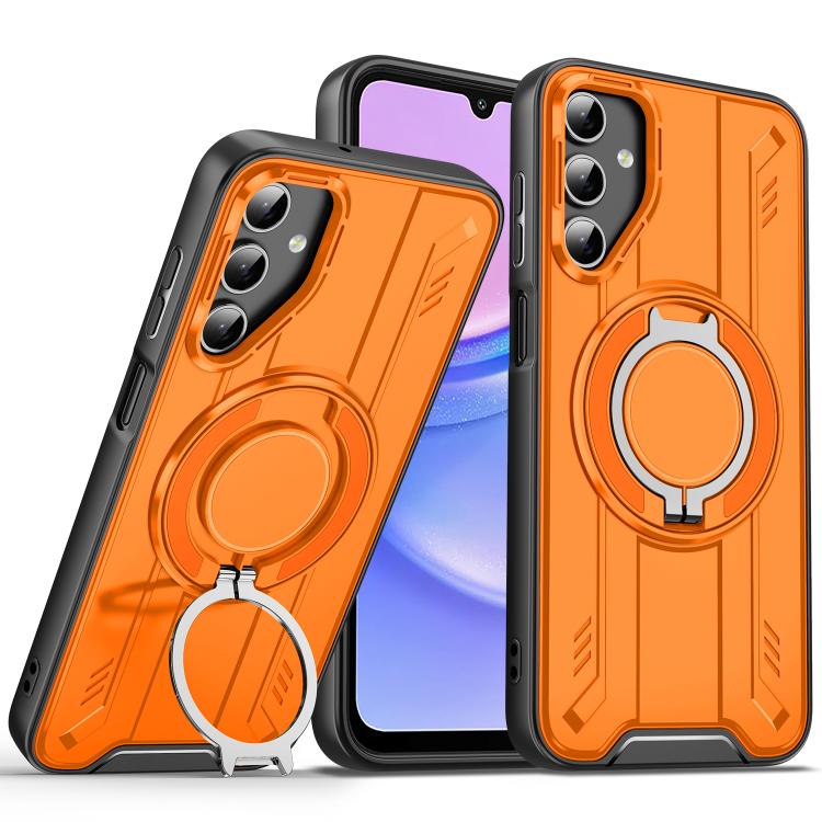 For Samsung Galaxy A15 5G / 4G Rotating Ring Holder Magnetic MagSafe Phone Case