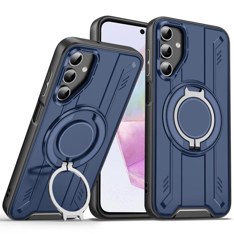 For Samsung Galaxy A35 / A55 5G Rotating Ring Holder Magnetic MagSafe Phone Case