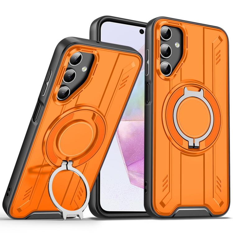 For Samsung Galaxy A35 / A55 5G Rotating Ring Holder Magnetic MagSafe Phone Case